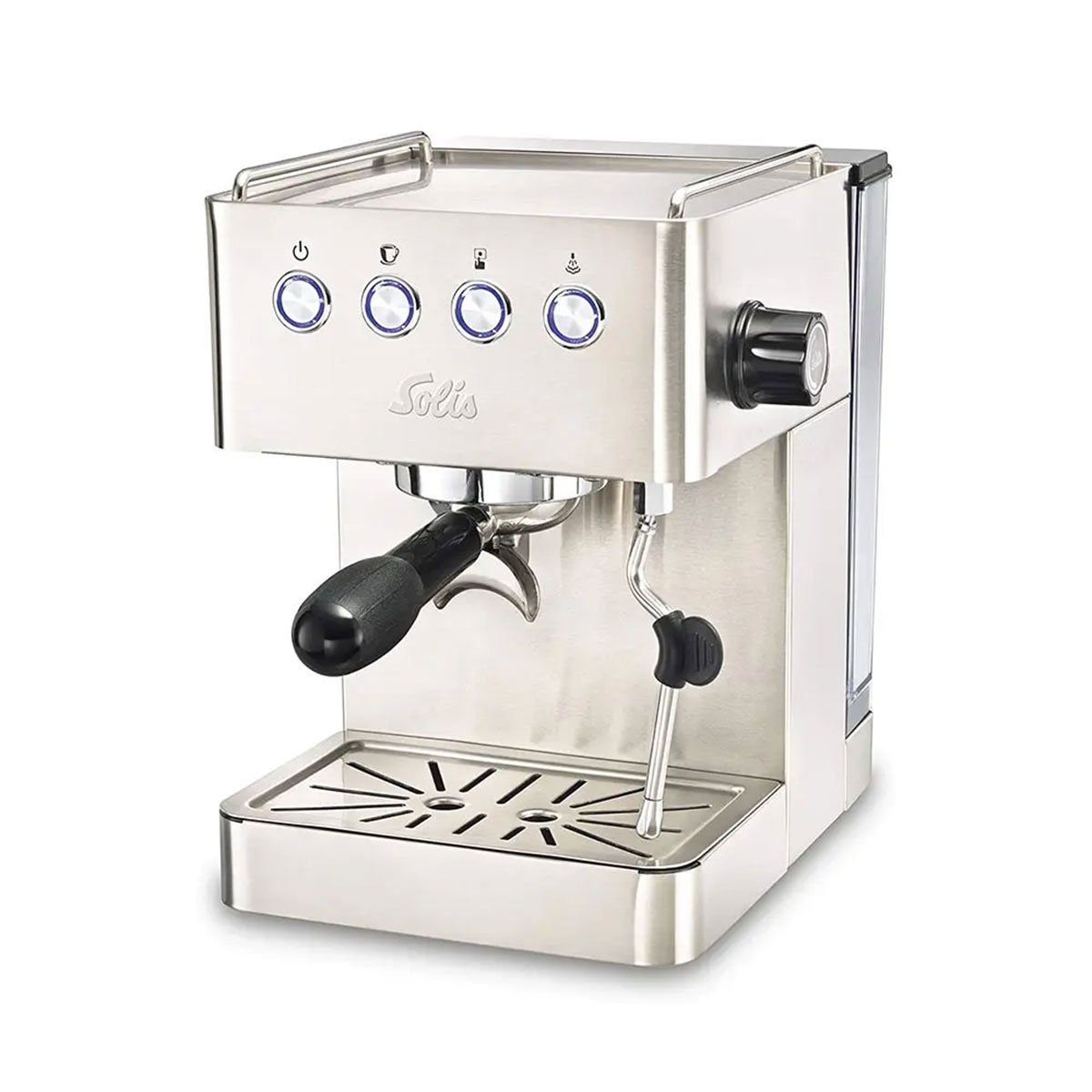 Image of Solis 98048 Barista Gran Gusto Espresso Coffee Machine - Stainless Steel
