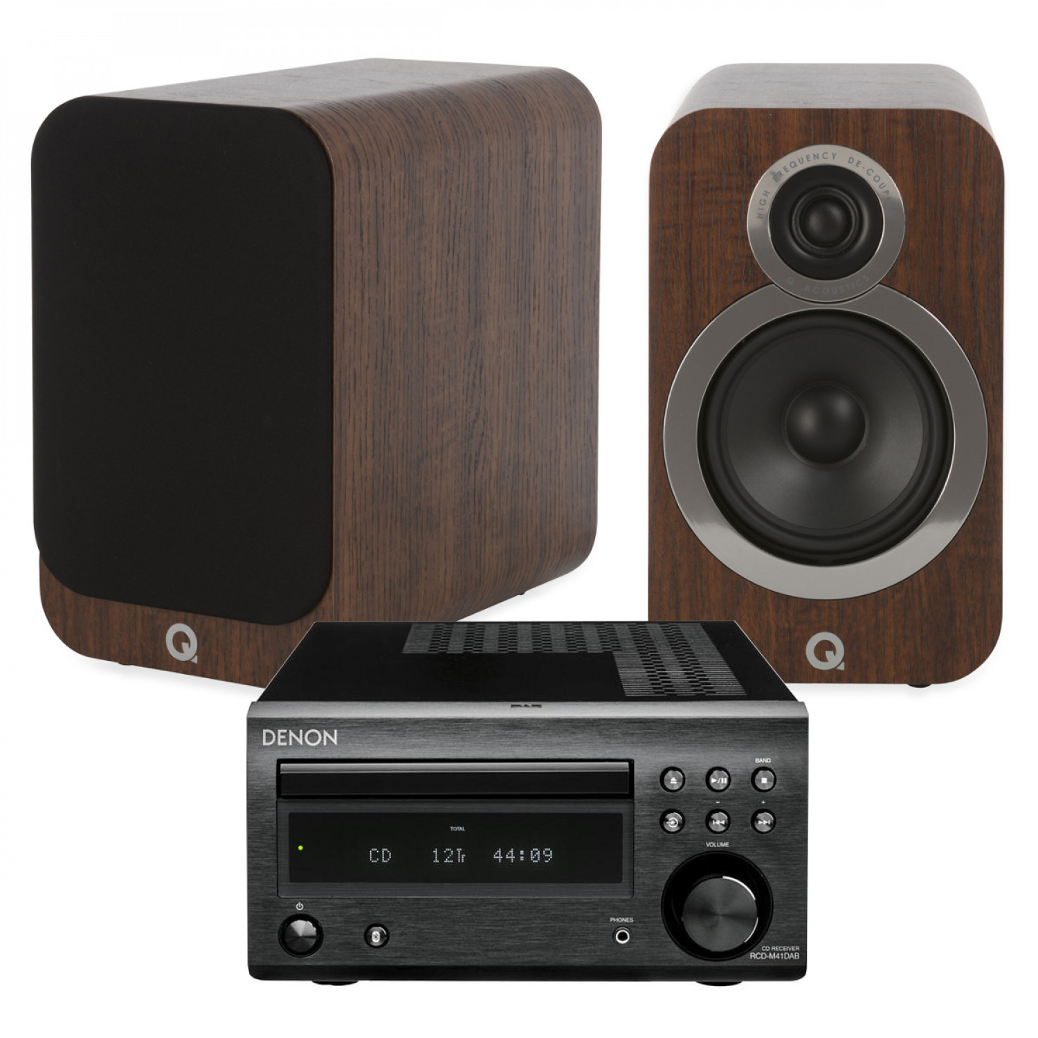 Denon D M41dab Hi Fi System With Q Acoustics 3020i Bookshelf Speakers