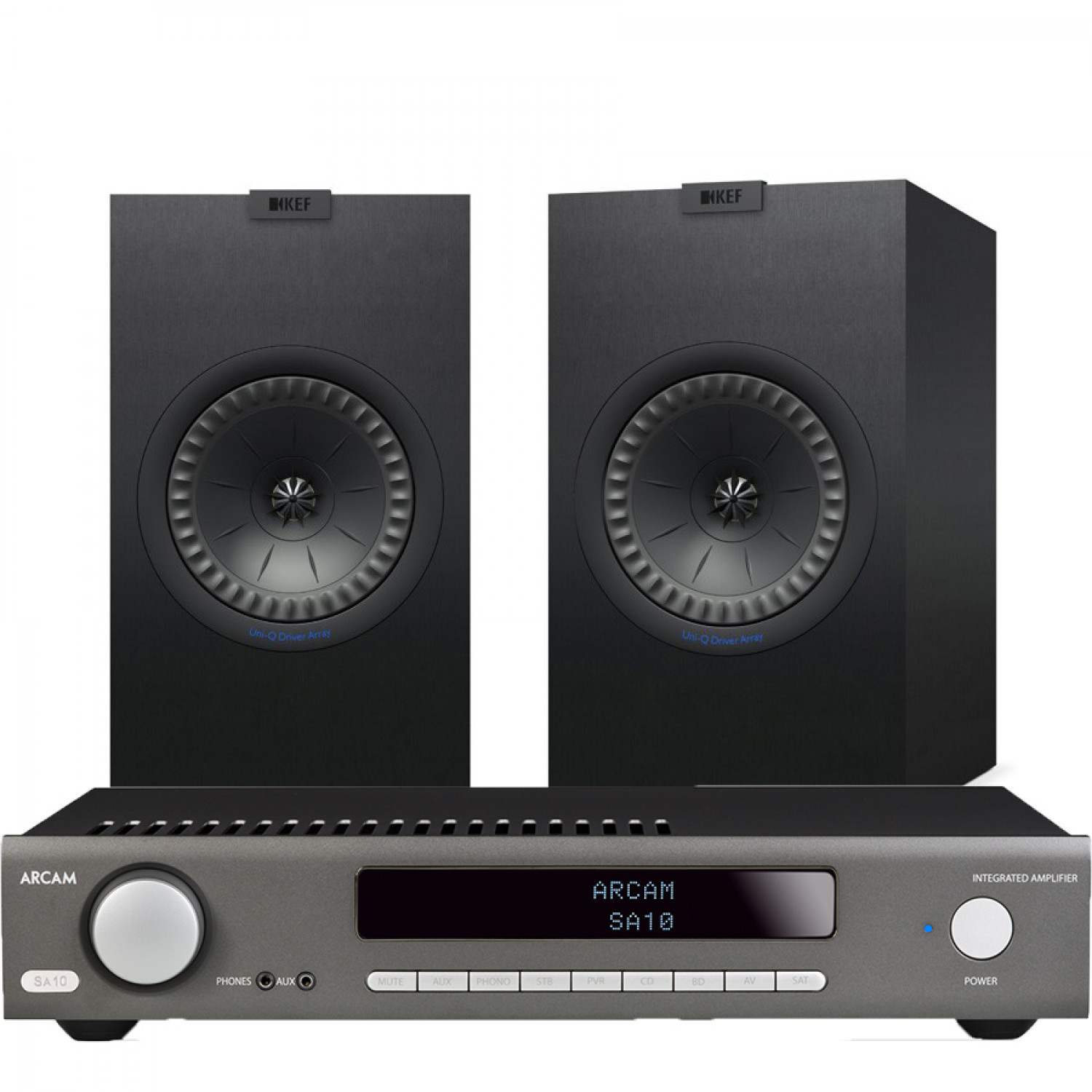 Arcam SA10 Integrated Amplifier with KEF Q350 Bookshelf Speakers