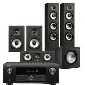 Denon AVC-X4700H AV Amplifier with Polk Monitor XT60 Floor-standing Loudspeakers 5.1 Cinema Pack