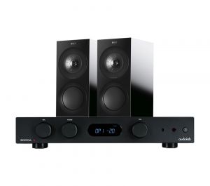 Audiolab 6000A Amplifier with KEF R3 Bookshelf Speakers