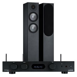 Audiolab 6000A Play Wireless Amplifier & Streaming Player with Monitor Audio Bronze 200 Speakers (6th Gen)
