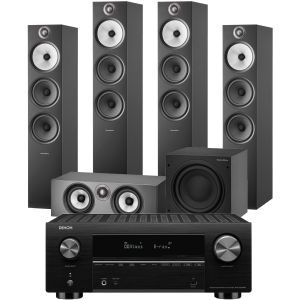Denon AVC-X3700H Amplifier with Bowers & Wilkins 603 S2 Anniversary Edition 5.1 Home Cinema Speaker Package (603 S2 Rears)
