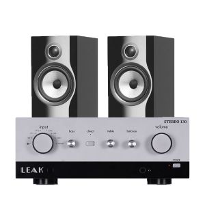 LEAK Stereo 130 Integrated Amplifier with Bowers & Wilkins 707 S2 Standmount Speakers