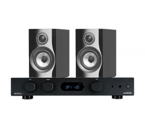 Audiolab 6000A Amplifier with Bowers & Wilkins 707 S2 Standmount Speakers
