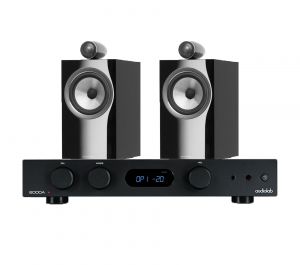 Audiolab 6000A Amplifier with Bowers & Wilkins 705 S2 Standmount Speakers