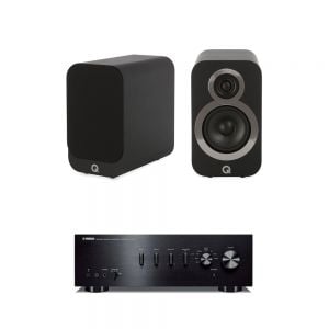 Yamaha A-S301 Integrated Amplifier with Q Acoustics 3010i Bookshelf Speakers