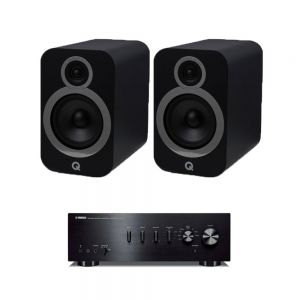 Yamaha A-S301 Integrated Amplifier with Q Acoustics 3030i Bookshelf Speakers