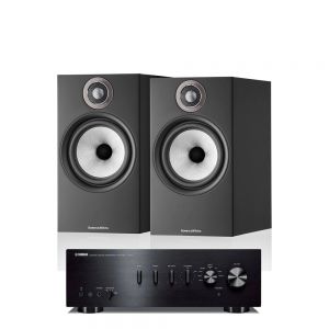 Yamaha A-S301 Integrated Amplifier with Bowers & Wilkins 606 S2 Standmount Loudspeakers