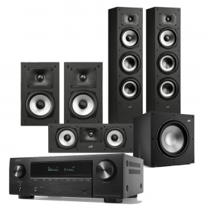Denon AVR-X2700H AV Amplifier with Polk Monitor XT60 Floor-standing Loudspeakers 5.1 Cinema Pack