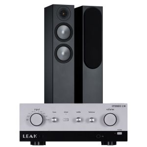 LEAK Stereo 130 Integrated Amplifier with Monitor Audio Bronze 200 Speakers (6th Gen)