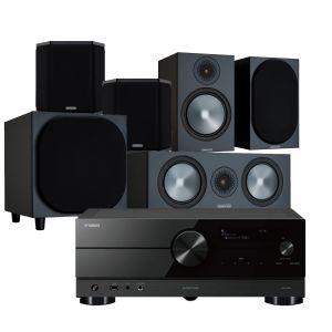 Yamaha RX-A4A AV Receiver with Monitor Audio Bronze 100 AV Speaker Pack