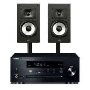 Yamaha CRX-N470D with Polk Monitor XT20 Bookshelf Loudspeakers