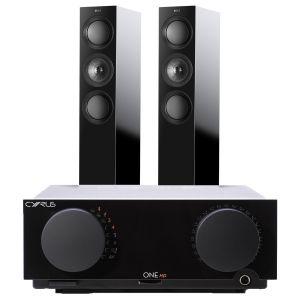 Cyrus One HD Integrated Amplifier with KEF R5 Floorstanding Speakers