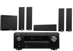 Denon AVC-X3700H Amplifier with KEF T305 System 5.1 Speaker Pack