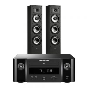 Marantz Melody X. M-CR612 Music System with Polk Monitor XT60 Floor-Standing Loudspeakers