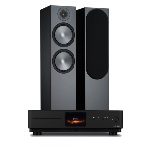 Audiolab Omnia Amplifier & CD Streaming System with Monitor Audio Bronze 500 Speakers (6th Gen)