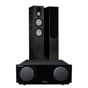 Cyrus One Cast Amplifier with Monitor Audio Silver 7G 300 Floorstanding Speakers