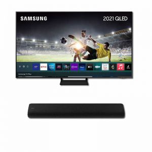 Samsung Range 55" QE55Q70AA Smart UHD TV With Samsung HWS60A 5.0ch Soundbar Bundle
