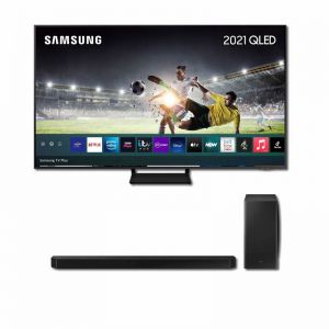 Samsung Range 55" QE55Q70AA Smart UHD TV With Samsung HWQ900A 7.1.2ch Soundbar Bundle