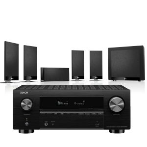 Denon AVC-X3700H Amplifier with KEF T105 System 5.1 Speaker Pack
