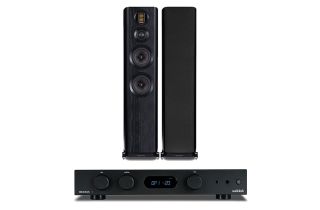 Audiolab 6000A Amplifier with Wharfedale EVO4.4 Floorstanding Speakers