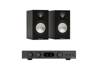 Audiolab 6000A MKII Integrated Amplifier with Monitor Audio Bronze 50 7G Bookshelf Speakers