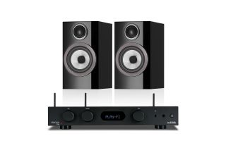 Audiolab 6000A Play Wireless Amplifier & Streaming Player with Bowers & Wilkins 707 S3 Standmount Speakers