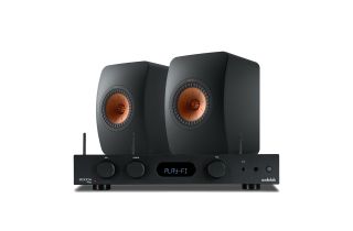 Audiolab 6000A Play Wireless Amplifier & Streaming Player with KEF LS50 Meta Standmount Loudspeakers