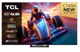 TCL 65C745K 65" 4K QLED TV with Google TV and Game Master Pro 2.0