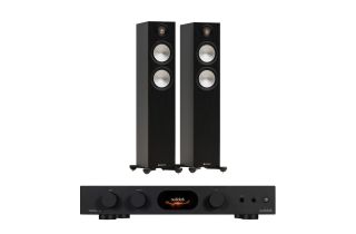 Audiolab 7000A Integrated Amplifier with Monitor Audio Bronze 300 7G Floorstanding Speakers