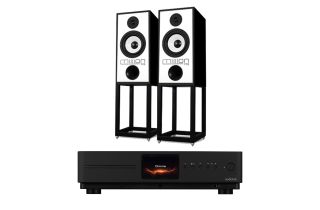 Audiolab Omnia Amplifier & CD Streaming System with Mission 770 Standmount Loudspeakers with Stands