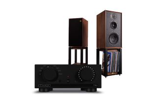 Mission 778X Integrated Amplifier with Wharfedale Linton Heritage Standmount Speakers with Matching Stands