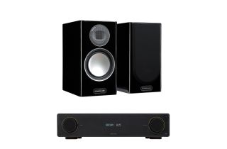 Arcam Radia A15 Integrated Amplifier with Monitor Audio Gold 5G 100 Bookshelf Speakers