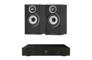 Arcam Radia A25 Integrated Amplifier with Bowers & Wilkins 607 S3 Standmount Speakers
