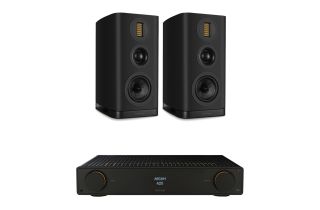 Arcam Radia A25 Integrated Amplifier with Wharfedale Evo 5.2 Bookshelf Speakers