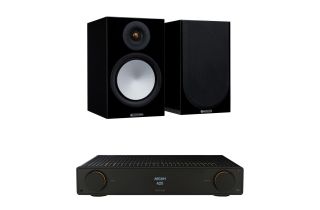 Arcam Radia A25 Integrated Amplifier with Monitor Audio Silver 100 7G Speakers