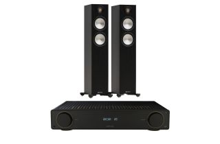 Arcam Radia A5 Integrated Amplifier with Monitor Audio Bronze 300 7G Floorstanding Speakers
