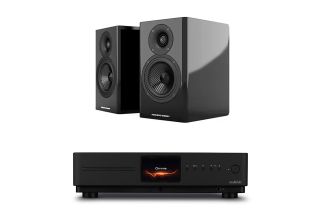 Audiolab Omnia Amplifier & CD Streaming System with Acoustic Energy AE500 Standmount Speakers