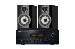 Yamaha A-S2200 Integrated Amplifier with Bowers & Wilkins 707 S3 Standmount Speakers