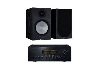 Yamaha A-S2200 Integrated Amplifier with Monitor Audio Silver 7G 100 Bookshelf Speakers
