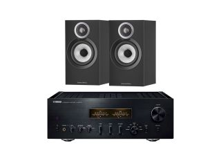 Yamaha A-S2200 Integrated Amplifier with Bowers & Wilkins 607 S3 Standmount Speakers