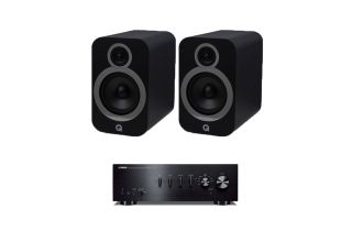 Yamaha A-S301 Integrated Amplifier with Q Acoustics 3030i Bookshelf Speakers