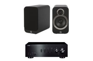 Yamaha A-S301 Integrated Amplifier with Q Acoustics 3020i Bookshelf Speakers