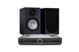 Roksan Attessa Streaming Amplifier with Monitor Audio Silver 50 7G Speakers