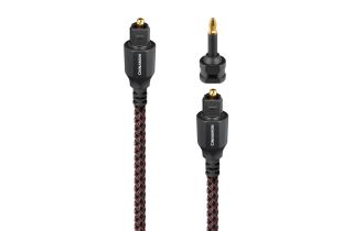 AudioQuest Cinnamon Optical Toslink Fibre-Optic Cable + Mini-Adaptor