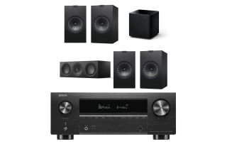 Denon AVC-X3800H 9.4 Ch. 180W 8K AV Receiver with KEF Q350 5.1 Speaker Package
