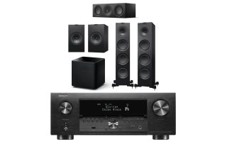 Denon AVC-X4800H 9.4 Ch. 200W 8K AV Amplifier with KEF Q750 5.1 Speaker Package