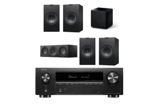 Denon AVR-X1800H 7.2 Ch. 175W 8K AV Receiver with KEF Q350 5.1 Speaker Package