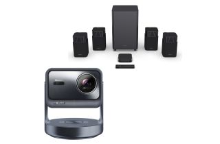 Hisense C2TUK-Ultra Smart Mini Projector with Hisense HT Saturn Dolby Atmos / DTS:X Wireless Home Cinema Speaker System